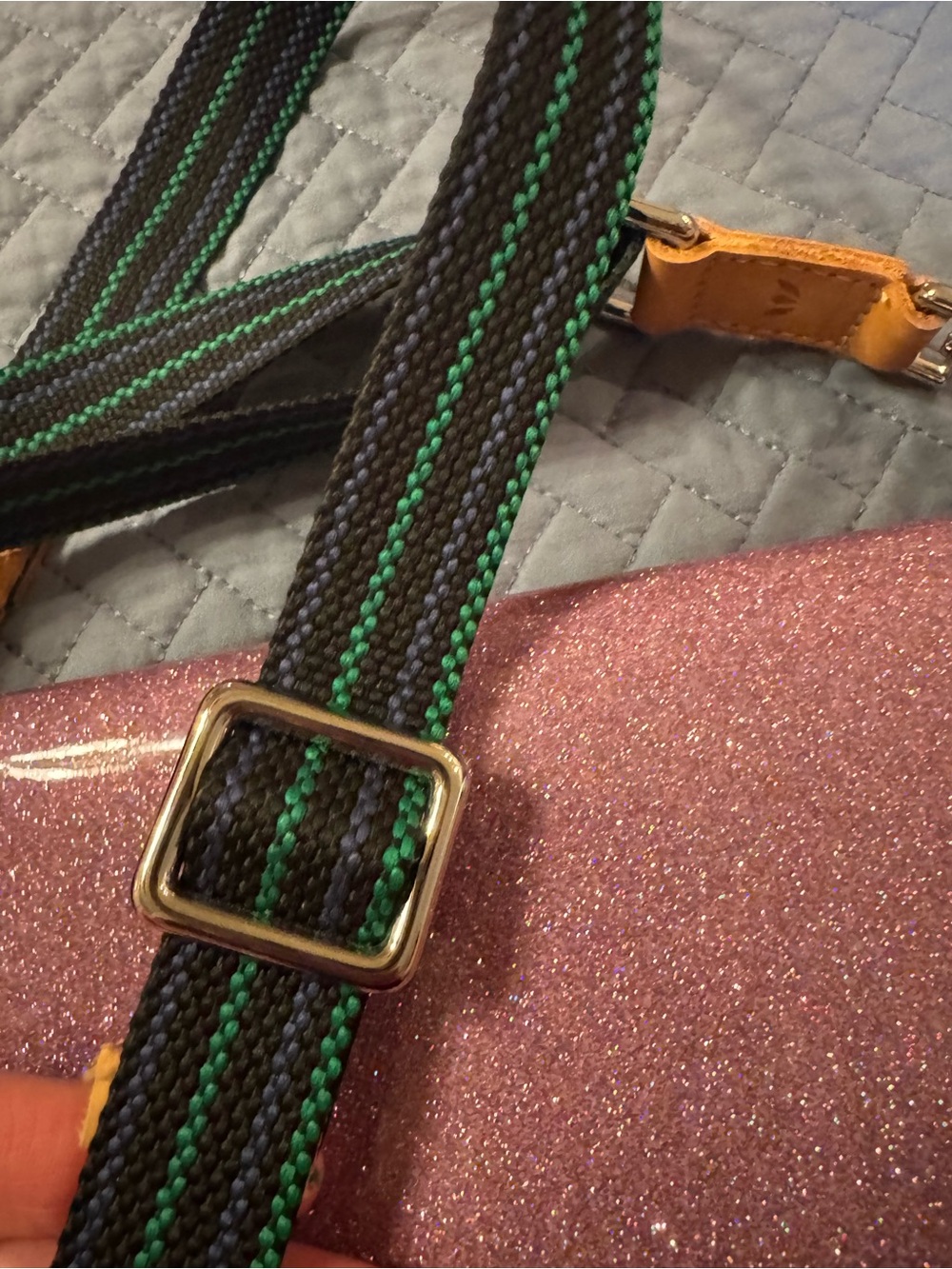 NWT Consuela Lyndz Uptown Crossbody Bag - Purple Glitter - Picture 6 of 9